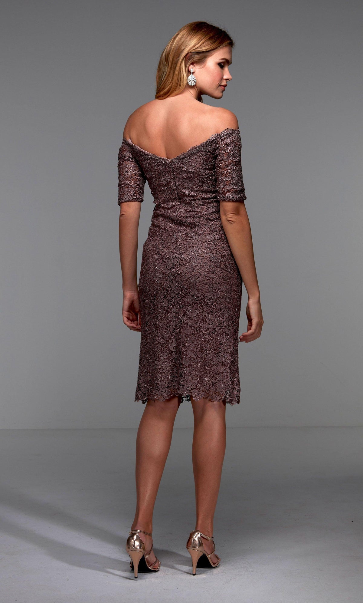 Formal Dress: 27535. Short Cocktail Dress, Off The Shoulder, Straight Alyce Paris