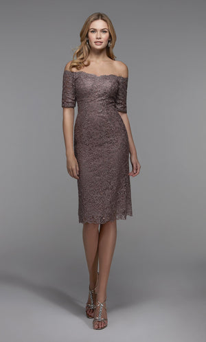 Formal Dress: 27535. Short Cocktail Dress, Off The Shoulder, Straight Alyce Paris