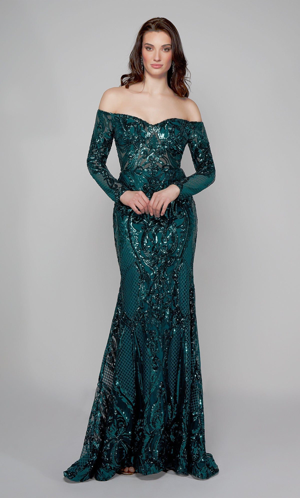 Formal Dress: 27544. Long Sexy Dresses, Off The Shoulder, Fit N Flare Alyce Paris