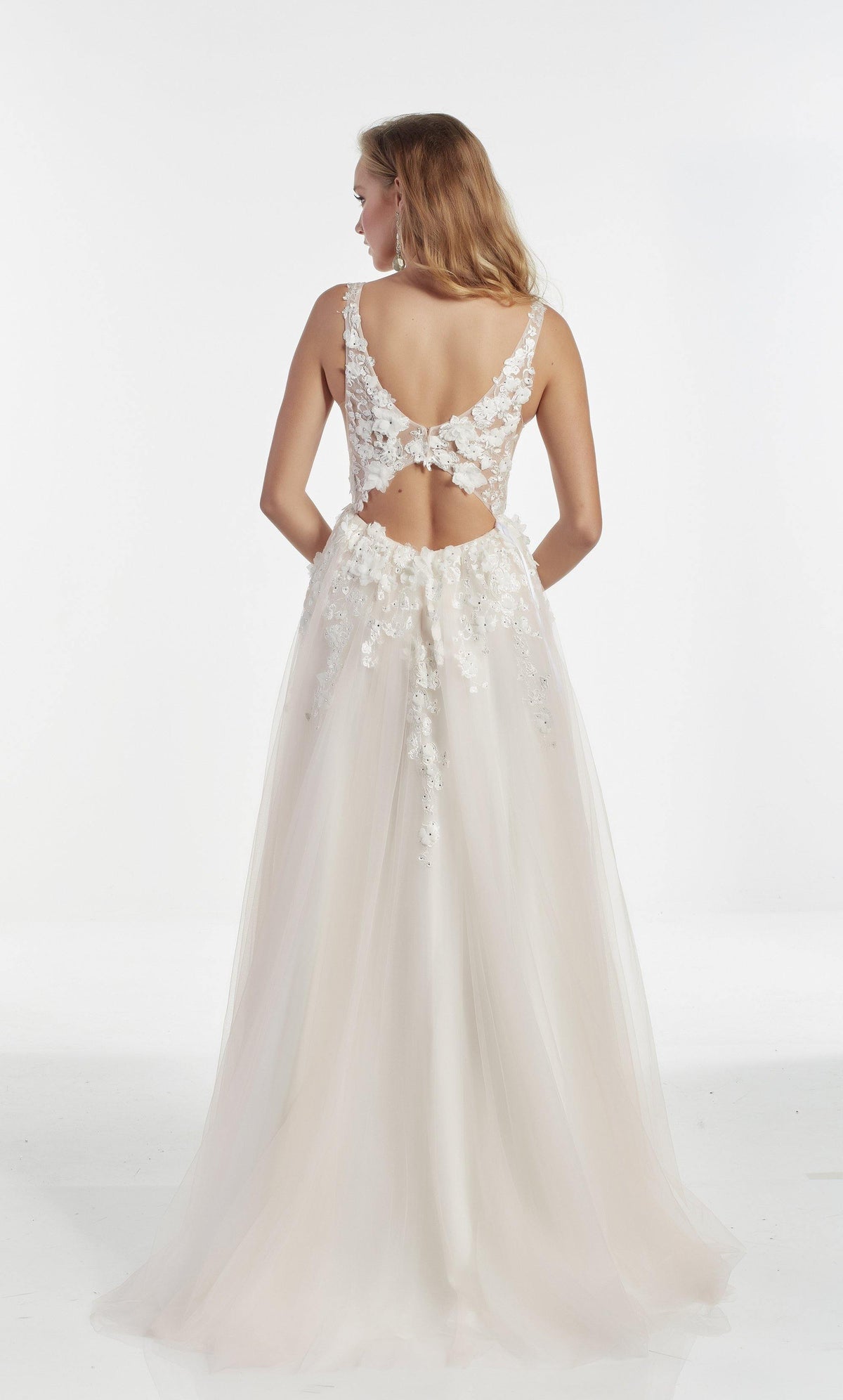 Formal Dress: 60894. Long, Plunging Neckline, A-line Alyce Paris