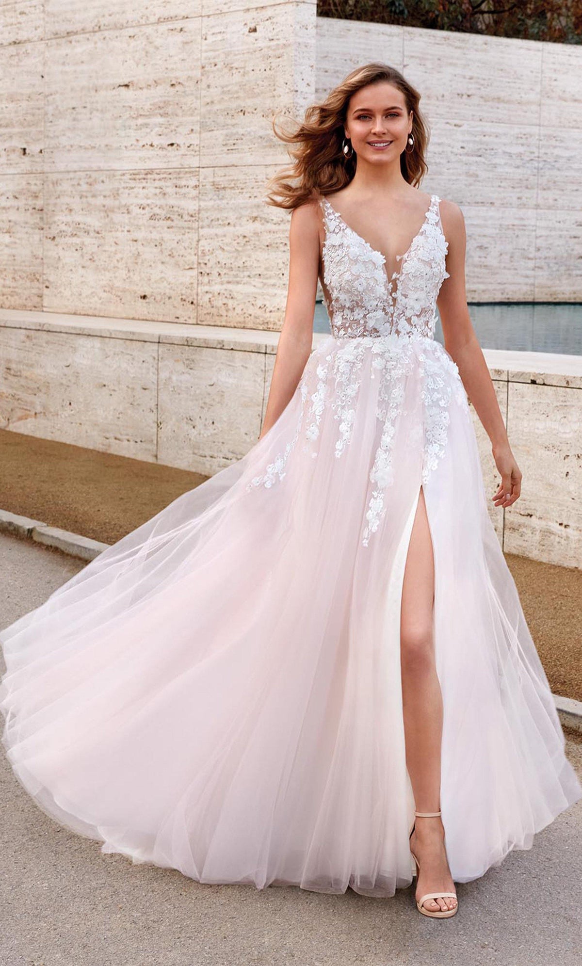 Formal Dress: 60894. Long, Plunging Neckline, A-line Alyce Paris