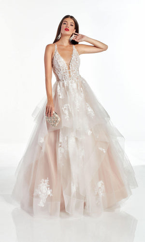 Formal Dress: 60903. Long, Plunging Neckline, Ballgown Alyce Paris