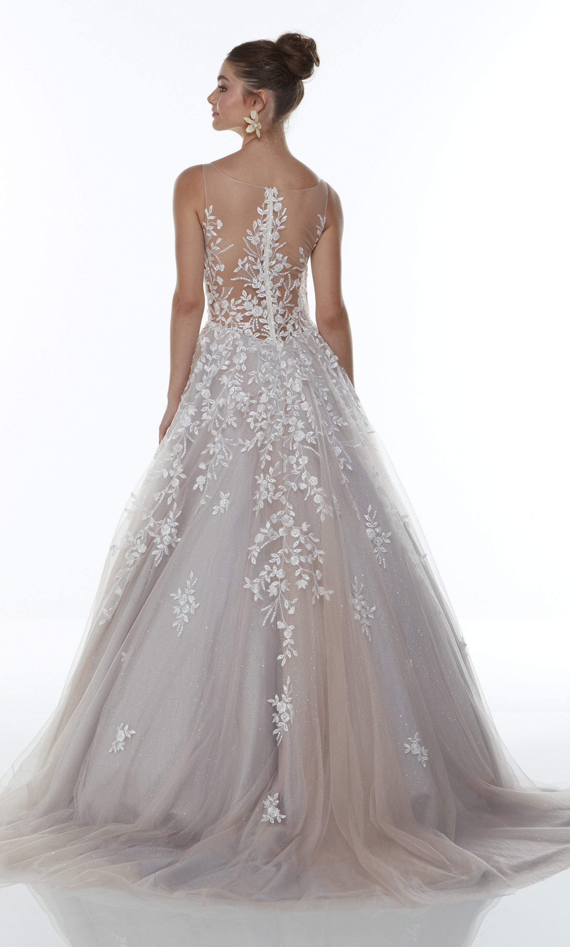 Formal Dress: 61106. Long Embroidered Dress, Plunging Neckline, Ballgown Alyce Paris