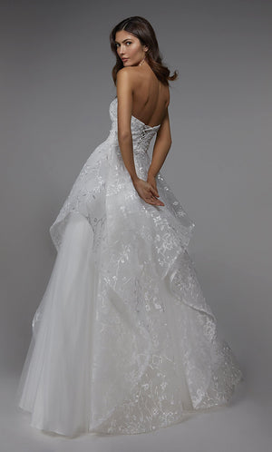 Formal Dress: 7041. Long Wedding Dress, Strapless, Ball Gown Alyce Paris